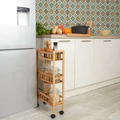 Gifi Rangement De Cuisine^Resserre légumes à roulettes