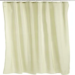 Rideau de douche effet lin 180x200cm polyester vert amande^Gifi Best