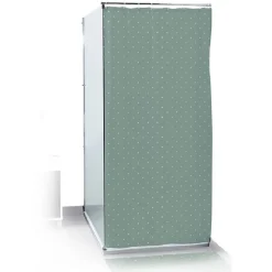 Rideau de douche 180xH200cm avec tapis de bain 75x45cm vert^Gifi Hot