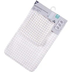 Rideau de douche 180xH200cm avec tapis de bain 75x45cm blanc^Gifi Outlet