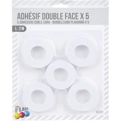 Rouleau adhésif double face blanc x5^Gifi Outlet