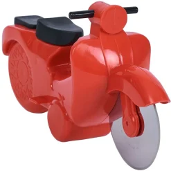 Gifi Préparation Culinaire^Roulette à pizza forme scooter rouge ou bleu