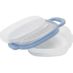 Gifi Préparation Culinaire^Râpe inox avec récipient en plastique