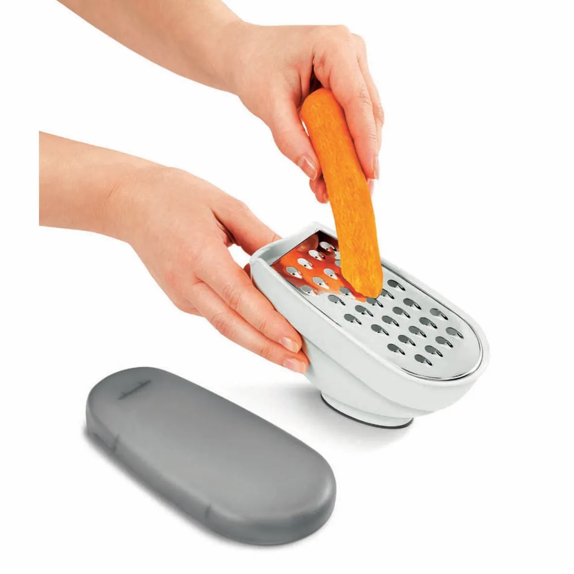 Gifi Préparation Culinaire^Râpe Metaltex avec couvercle et 3 lâmes interchangeables