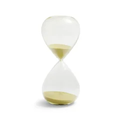 Gifi Préparation Culinaire^Sablier verre sable jaune Ø8xH20cm