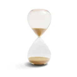 Gifi Préparation Culinaire^Sablier verre sable marron Ø10,5xH24,5cm