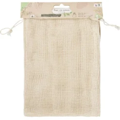 Gifi Conservation Alimentaire^Sac en coton blanc x3