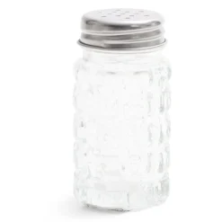 Gifi Conservation Alimentaire^Salière et poivrière de table en verre et inox 50ml
