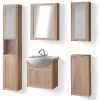 Salle de bain 5 modules Emma chêne sonoma^Gifi Discount