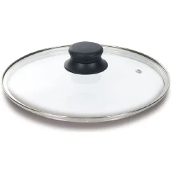 Gifi Cuisson^Sauteuse aluminium noir avec couvercle verre et poignée amovible Ø24cm