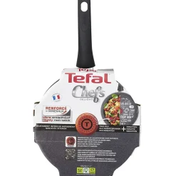 Gifi Cuisson^Sauteuse Tefal aluminium effet pierre avec couvercle Ø24cm