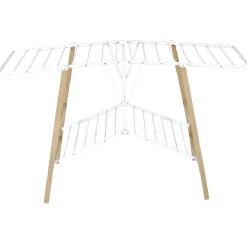 Outlet Séchoir à linge horizontal étendoir effet bois 15m Entretien Du Linge