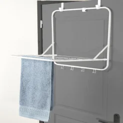 Sale Séchoir de porte 51x41xH51cm fer blanc Entretien Du Linge