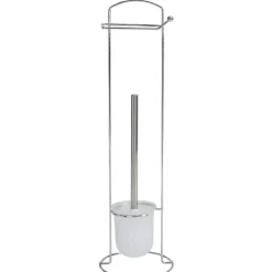 Serviteur papier WC avec brosse intégrée^Gifi