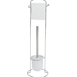 Serviteur papier WC avec brosse intégrée^Gifi