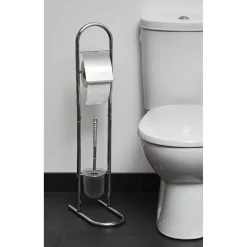 Serviteur papier WC avec brosse^Gifi