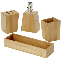Set accessoires de salle de bain en bambou^Gifi Best