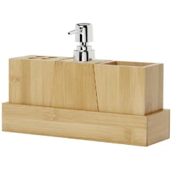 Set accessoires de salle de bain en bambou^Gifi Best