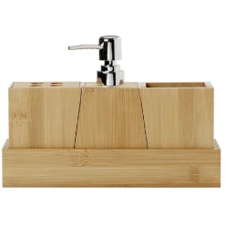 Set accessoires de salle de bain en bambou^Gifi Best