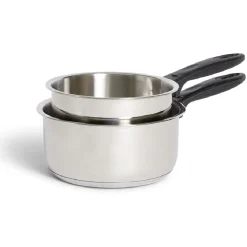 Gifi Cuisson^Set casserole inox x2 - Ø16cm et Ø18cm