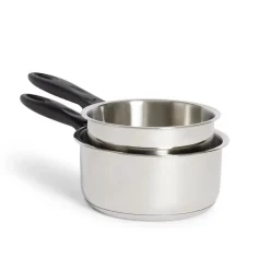 Gifi Cuisson^Set casserole inox x2 - Ø16cm et Ø18cm