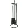 Set cheminée 4 accessoires pelle balayette pince tisonnier métal^Gifi