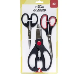 Gifi Préparation Culinaire^Set ciseaux de cuisine x3