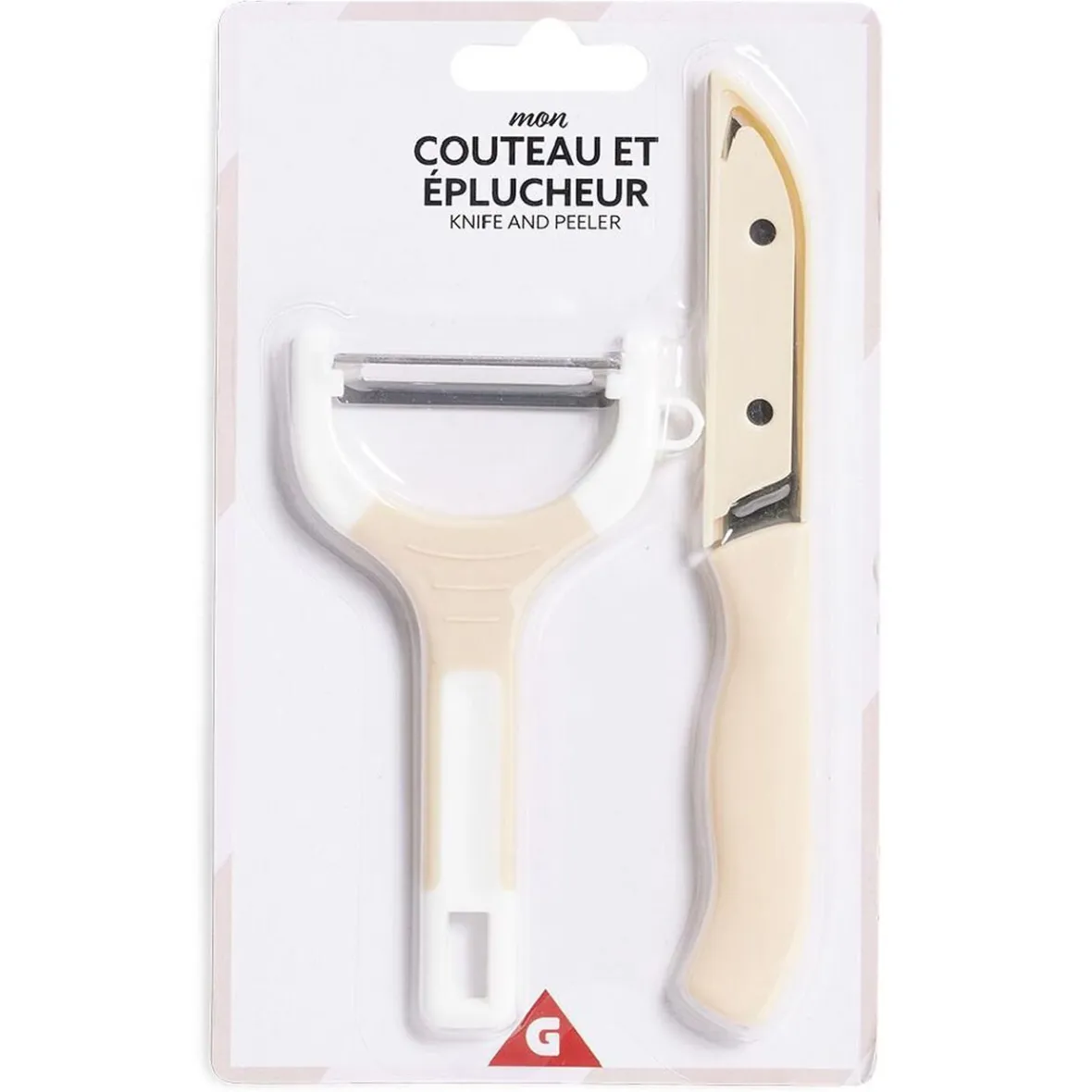 Gifi Préparation Culinaire^Set couteau et éplucheur inox et plastique - 3 modèles
