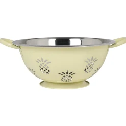 Gifi Préparation Culinaire^Set passoire, saladier, porte-ustensiles vert design ananas