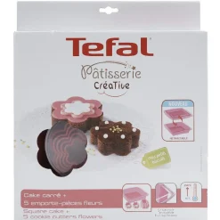 Gifi Cuisson^Set patisserie créative Téfal moule silicone emporte pièces