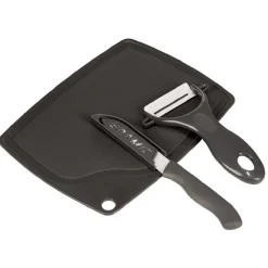 Gifi Préparation Culinaire^Set planche éplucheur et couteau céramique
