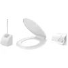 Set plastique pour toilettes abattant dérouleur papier brosse WC^Gifi Outlet