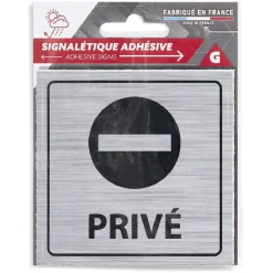Signalétique adhésive - Sens interdit privé - 8x8 cm^Gifi