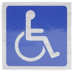 Signalétique adhésive "Handicapé à mobilité réduite" - 8x8 cm^Gifi Hot