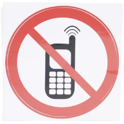 Signalétique adhésive "Interdiction de téléphoner" - 8x8 cm^Gifi Hot
