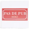 Signalétique adhésive "Pas de pub, merci" - 8x8 cm^Gifi Hot