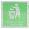 Signalétique adhésive "Respectons la nature" - 8x8 cm^Gifi Clearance