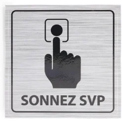 Signalétique adhésive "Sonnez svp" - 8x8 cm^Gifi Best