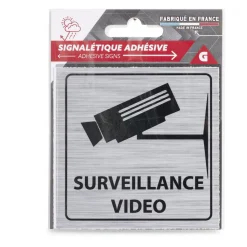 Signalétique adhésive "Surveillance vidéo" - 8x8 cm^Gifi Sale