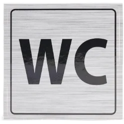 Signalétique adhésive "WC" - 8x8 cm^Gifi Hot