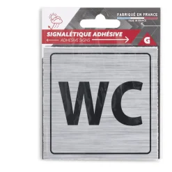 Signalétique adhésive "WC" - 8x8 cm^Gifi Hot