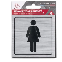 Signalétique adhésive "WC femme" - 8x8 cm^Gifi Discount