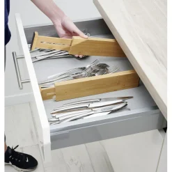Gifi Rangement De Cuisine^Séparateur extensible de tiroir bambou naturel x2