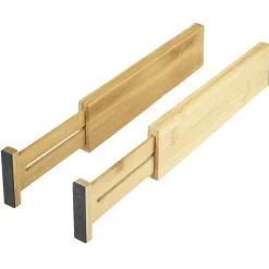 Gifi Rangement De Cuisine^Séparateur extensible de tiroir bambou naturel x2