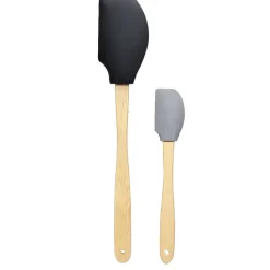 Gifi Préparation Culinaire^Spatule en silicone avec manche en bois x2