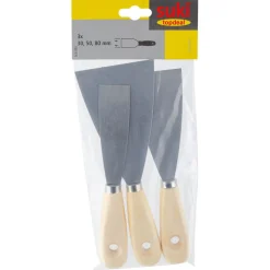 Spatule inox Suki manche bois x3^Gifi