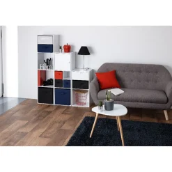 Best Structure Box Cube 3 cases 35x30x103cm bois blanc Rangement