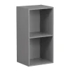 Hot Structure Box Cube 2 cases 35x30x70cm bois gris Rangement