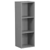 Outlet Structure Box Cube 3 cases 35x30x105cm bois gris Rangement