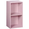 Best Structure Box Cube 2 cases 35,2x30x69,2cm bois rose Rangement